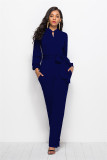 Sexy elastic women's fashionable solid wide leg jumpsuit