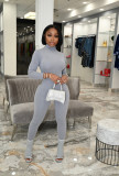 Sporty stretch fabric back and forth two-piece set