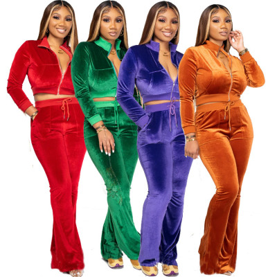 Korean velvet fashion suit