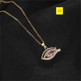 Collar Chain Colorful Zircon Eye Pendant Devil's Eye Necklace