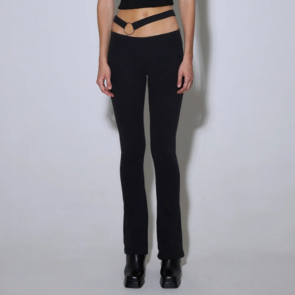 Women's sexy low waist hip lifting trousers Versatile casual slim pants
