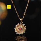 Collar Chain Colorful Zircon Eye Pendant Devil's Eye Necklace