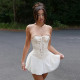 Sexy one neck strapless skirt with ruffles