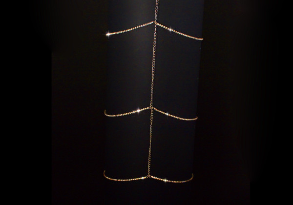 Multi layer claw chain sexy thigh chain rhinestone thigh chain leg ornament chain