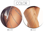 Multi layer claw chain sexy thigh chain rhinestone thigh chain leg ornament chain