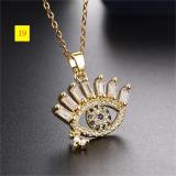 Collar Chain Colorful Zircon Eye Pendant Devil's Eye Necklace
