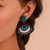 Fashion Trends Devil's Eye Earrings Hand woven Rice Beads Jewelry Earrings