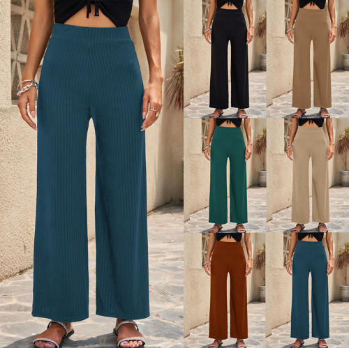 Breathable elastic casual outdoor wide leg pants