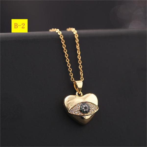 Collar Chain Colorful Zircon Eye Pendant Devil's Eye Necklace