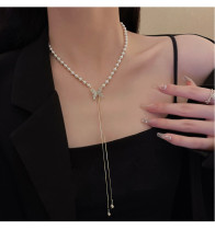 Fashion Personality Pearl Butterfly Necklace ins Fashion Versatile Small Group Pendant Fashion Personality Pearl Butterfly Necklace ins Fashion Versatile Small Group Pendant