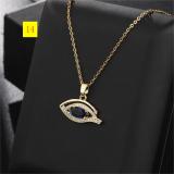 Collar Chain Colorful Zircon Eye Pendant Devil's Eye Necklace