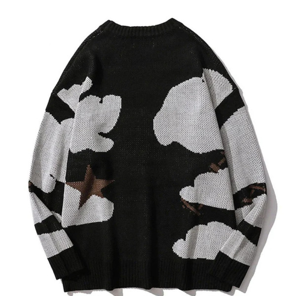 Loose pullover sweater personality casual round neck coat autumn wear women's sweater