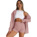 Women's sweater zipper cardigan long sleeve hoodie
