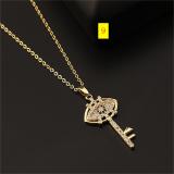 Collar Chain Colorful Zircon Eye Pendant Devil's Eye Necklace