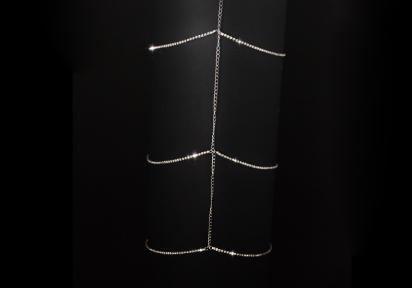 Multi layer claw chain sexy thigh chain rhinestone thigh chain leg ornament chain