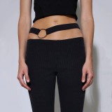 Women's sexy low waist hip lifting trousers Versatile casual slim pants