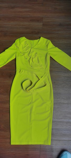 Women's dress Elegant double layer collar beaded skirt with belt