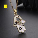 Collar Chain Colorful Zircon Eye Pendant Devil's Eye Necklace