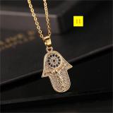 Collar Chain Colorful Zircon Eye Pendant Devil's Eye Necklace