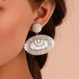 Fashion Trends Devil's Eye Earrings Hand woven Rice Beads Jewelry Earrings
