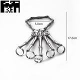 Fashion Personality Punk Skull Hand Bone Versatile Five finger Ring Bracelet Adjustable One piece Chain