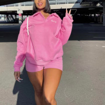 Fashion sports embroidered long sleeve pullover trend fleece sweater suit