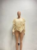 Winter Versatile Knitted Hand Hook Fringe Sweater Top