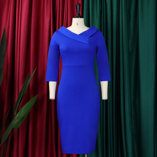 Fashion commuter V-neck elegant foreign trade dress
