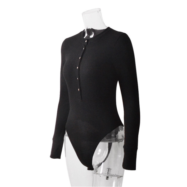 Women's slim bottoming T-shirt Long sleeved women's jumpsuit Women's summer jumpsuit Women's top