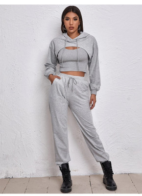 Hoodie Loose Tank Sweater Pants Slow Running 3PK Set