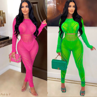 Women's sexy hollow mesh sexy nightwear nightclub lace sexy underwear jumpsuit