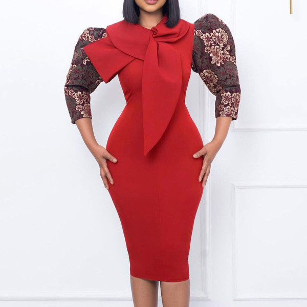Large Elegant Fashion Wrap Hip Temperament Tongle Dress