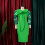 Large Elegant Fashion Wrap Hip Temperament Tongle Dress