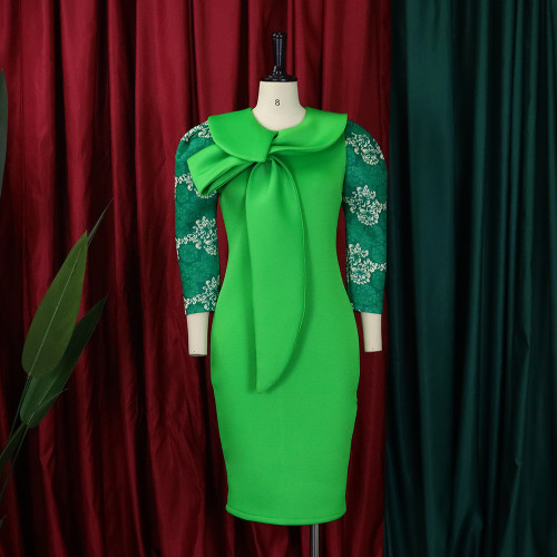 Large Elegant Fashion Wrap Hip Temperament Tongle Dress