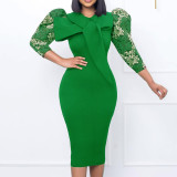 Large Elegant Fashion Wrap Hip Temperament Tongle Dress