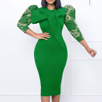 Large Elegant Fashion Wrap Hip Temperament Tongle Dress Large Elegant Fashion Wrap Hip Temperament Tongle Dress