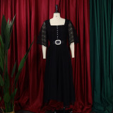 Fashion splicing chiffon beaded celebrity dress
