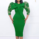 Large Elegant Fashion Wrap Hip Temperament Tongle Dress