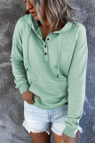 Long sleeve loose casual hooded drawstring pocket sweater