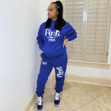 Alphabet embroidered two-piece fashion casual suit