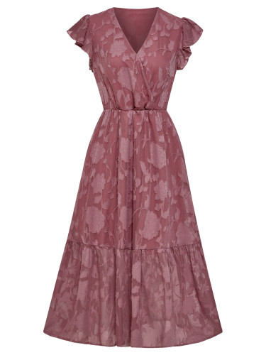 Casual V-neck Flower Sleeveless Dress