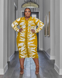 Women's button up shirt buttocks skirt oversize dress