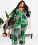 Plaid shirt long sleeve fashionable casual suit