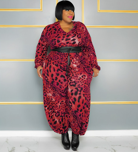 Urban casual loose size knitted jumpsuit without belt