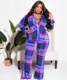 Plaid shirt long sleeve fashionable casual suit