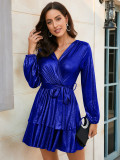 Nightclub Party Dress Women's Sexy V-neck Cake Dress Wine Party Dress