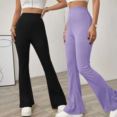 Temperament High waist Slim Waistless Slim Raglan Knitted Casual Pants