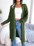 Autumn and winter casual versatile lapel long cardigan sweater coat