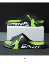 Men's slippers Sports couple Bathroom one word thickened flat sandals