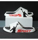 Men's slippers Sports couple Bathroom one word thickened flat sandals
